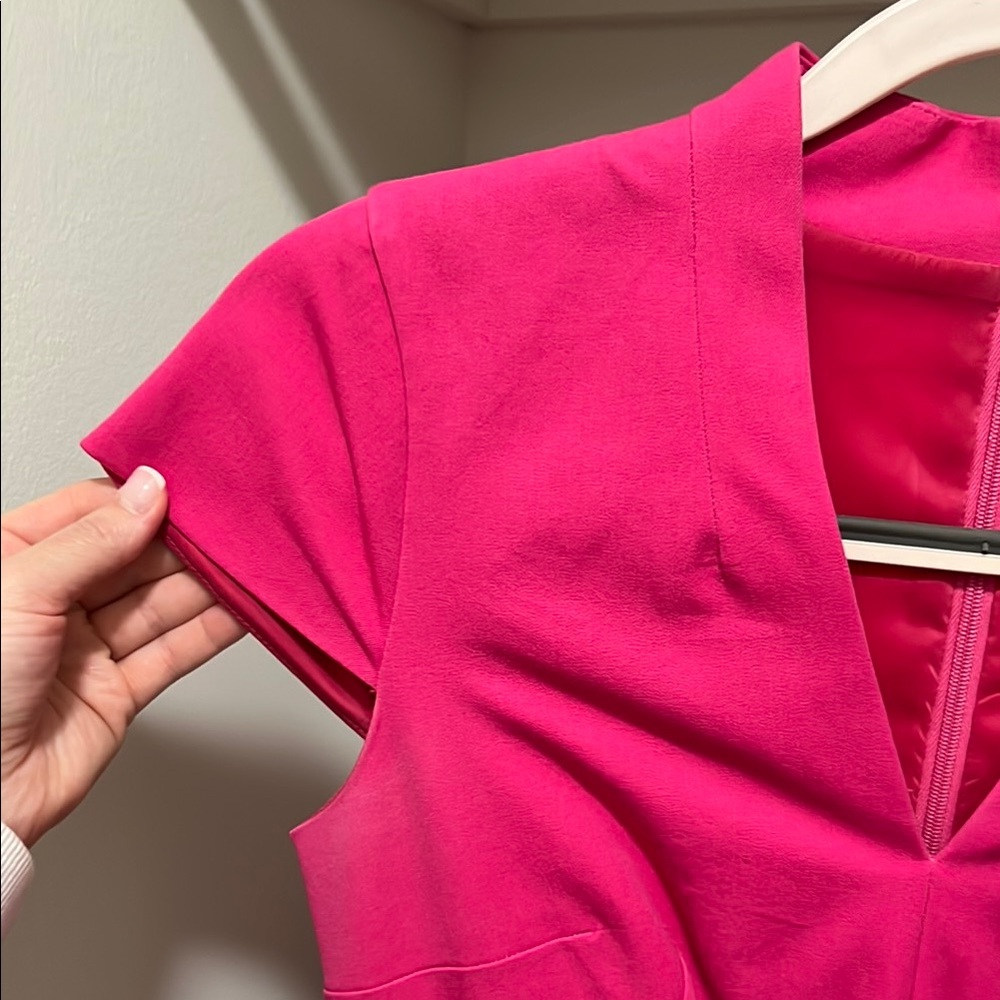 Professional Pink Short Sleeve Dress - Picture 3 of 5